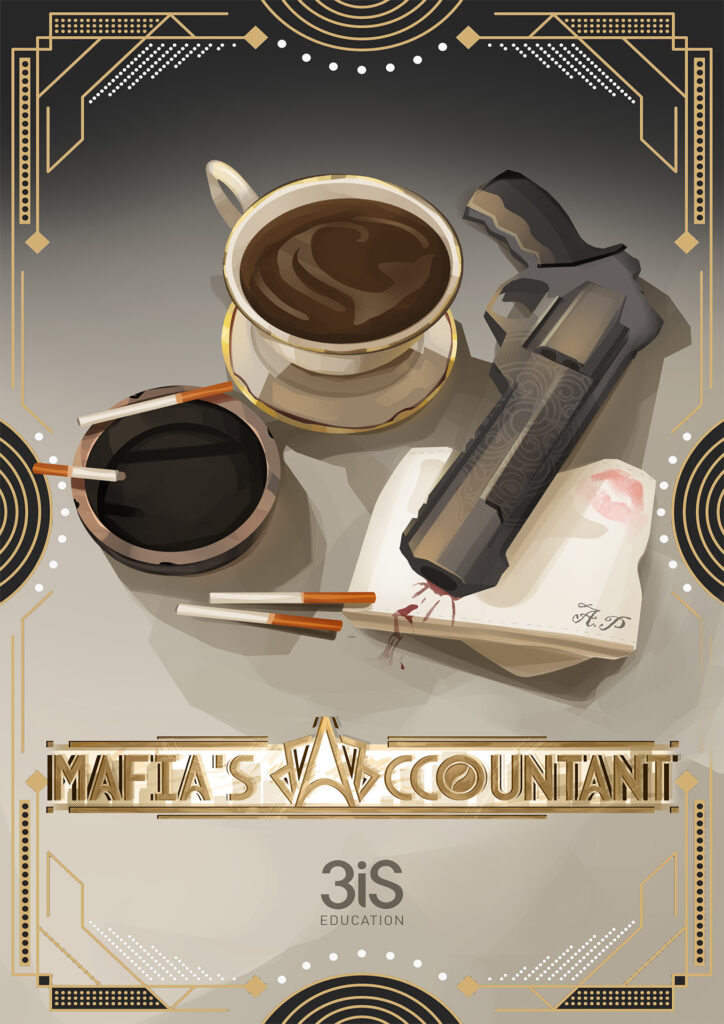 Affiche de Mafia's Accountant - Ash Journey, un projet de nos étudiants en Jeu Vidéo chez 3iS.