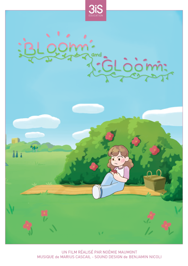 Affiche de Bloom Gloom, un film d'animation réalisé par les étudiants.