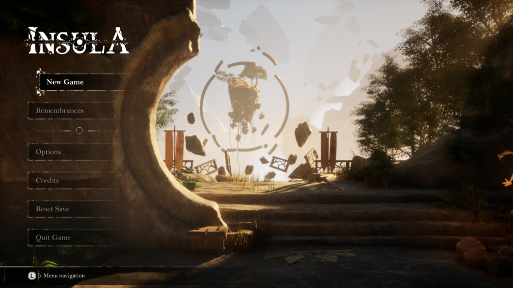 Menu principal Jeu vidéo