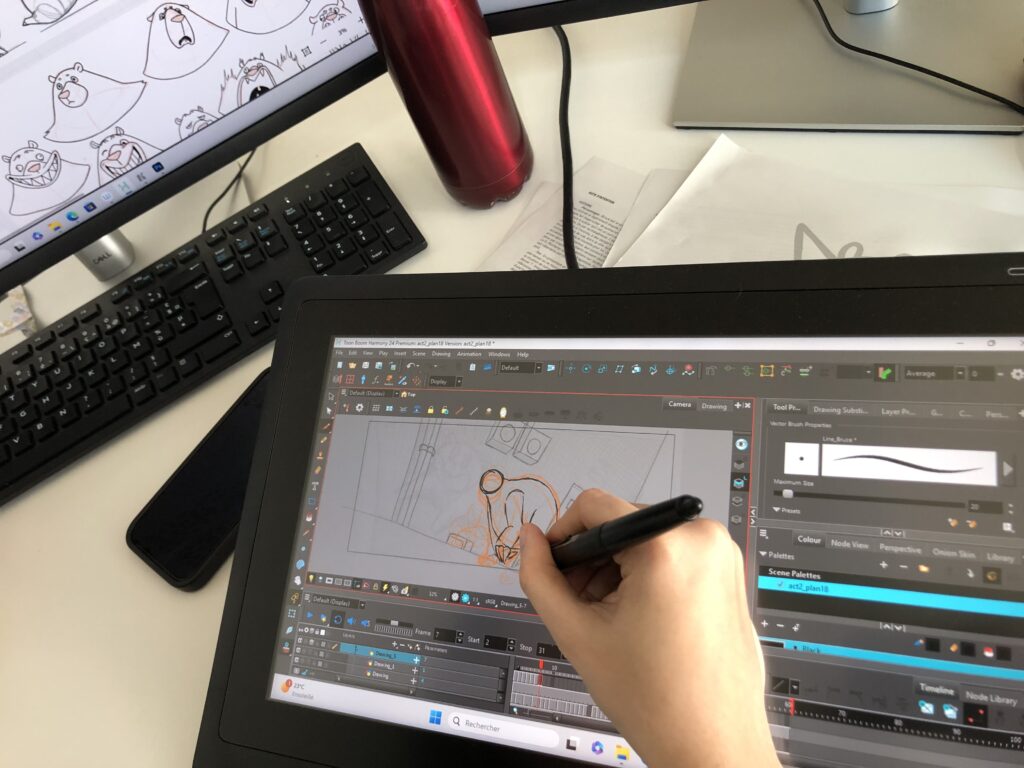 dessin sur tablette graphique